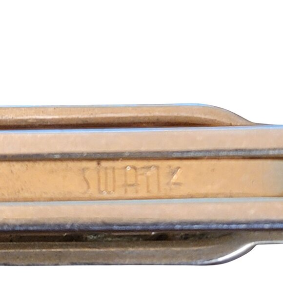 Vintage Swank Gold Tone Chain Link Bar Tie Clip 1950's - Picture 7 of 7